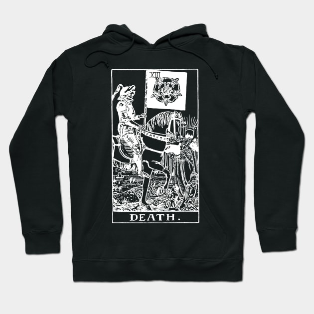 Death Tarot in white Hoodie by winterwinter